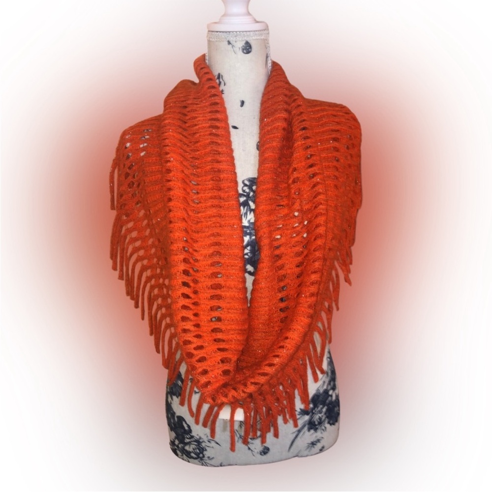 Steve Madden Infinity Orange Sparkle Scarf
- NWT